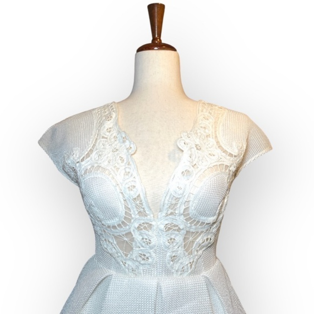 Alice McCall She Said She Said Lace Mini Dress White Bridal Reception Party Sz 4 - Picture 8 of 16
